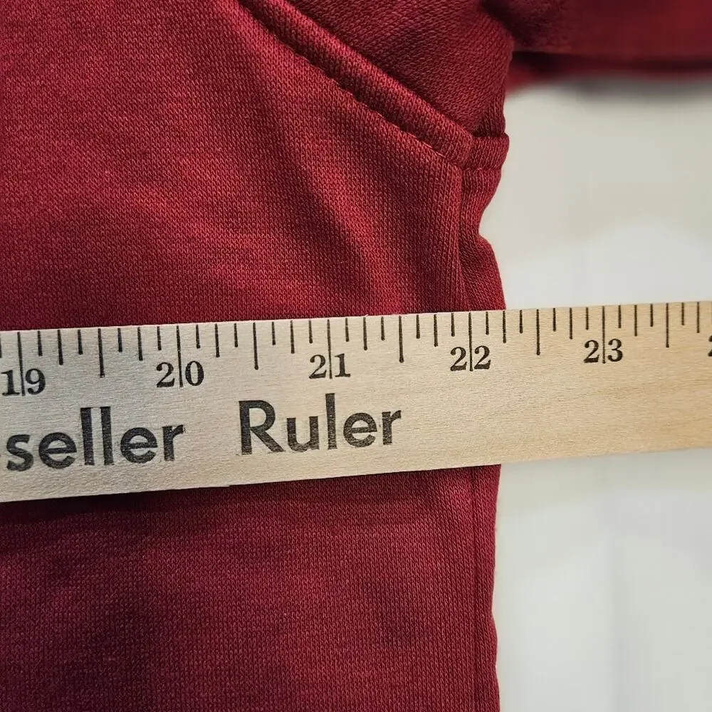 True Religion Hoodie Red Dahlia Multi Logo Zip Up Large